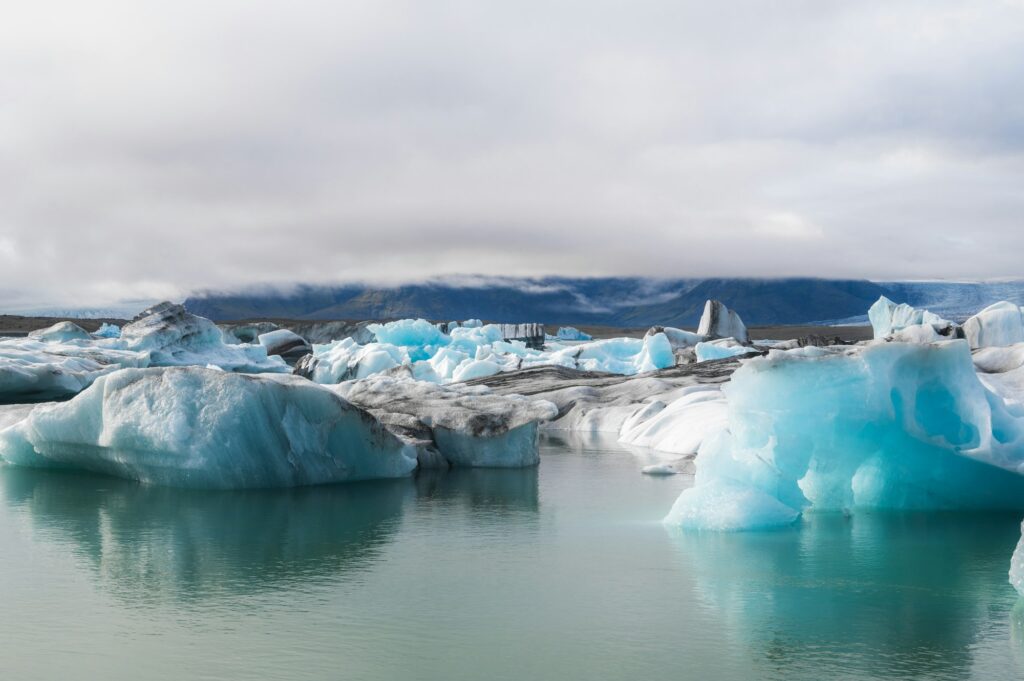 Jokulsarlon glacial lake in Iceland.Nature and travel concept